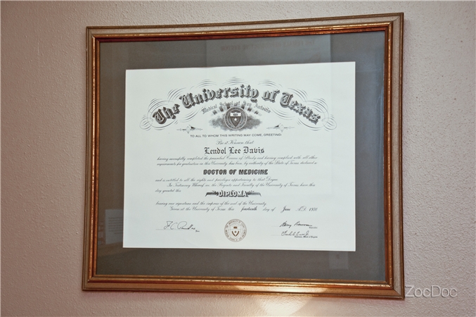 Davis, Lendol (Tad) diploma