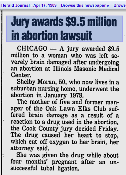 Barton, John J. - botched abortion lawsuit