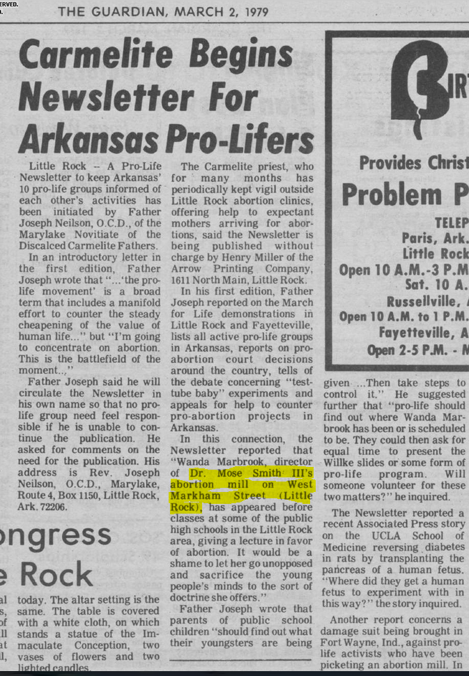 Carmelite Begins Newsletter For Arkansas Pro-Lifers 2 - The Guardian, 3-2-1979