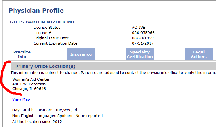 Mizock, Giles Barton - IL abortion clinic listing 3