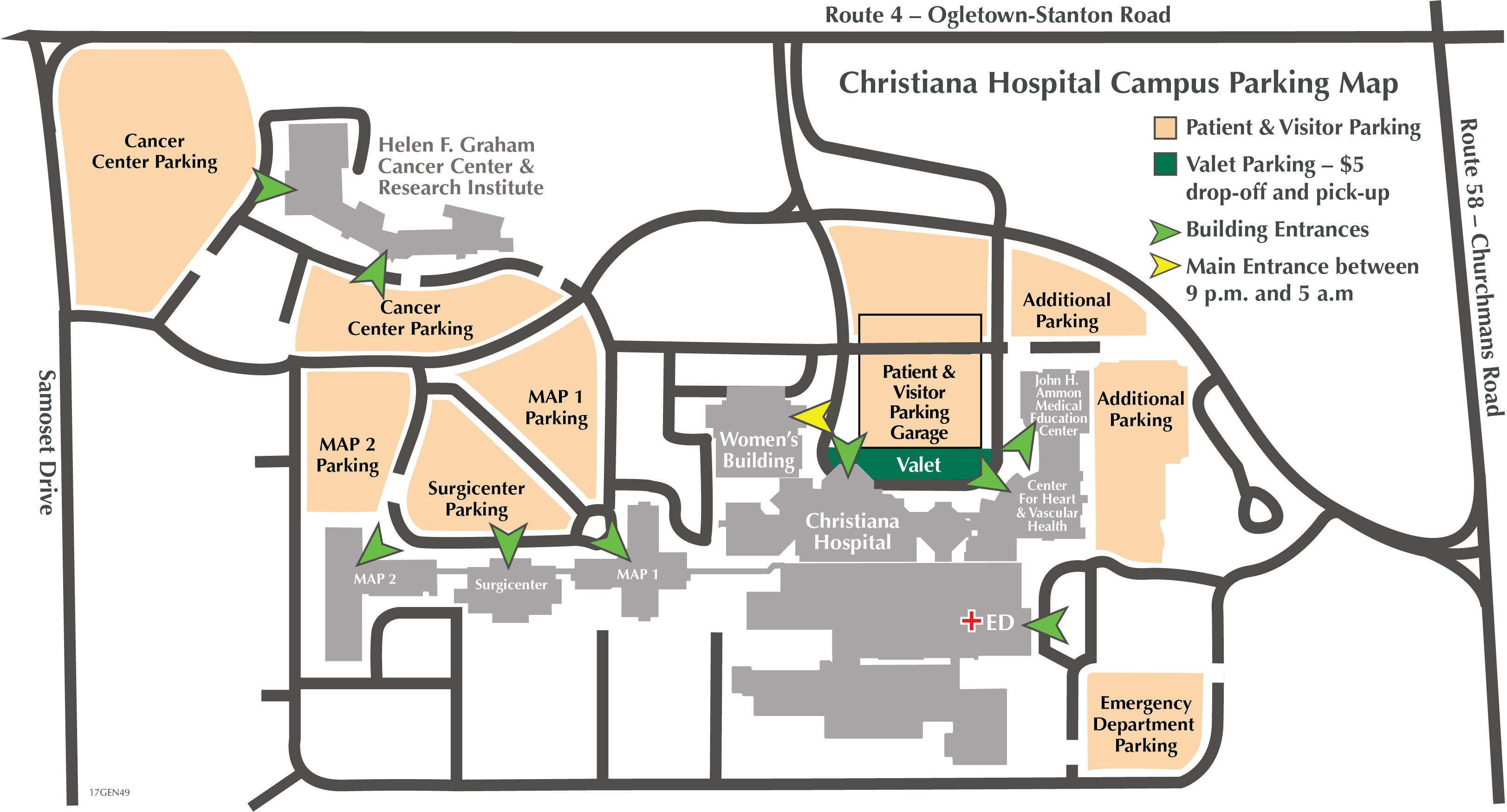 Christiana Care Center for Reproductive Health (Newark, DE) - MAP 2 - building map-Sept-2017