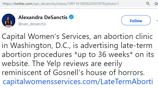 Capital Women's Services (Washington, DC) -- tweet screenshot