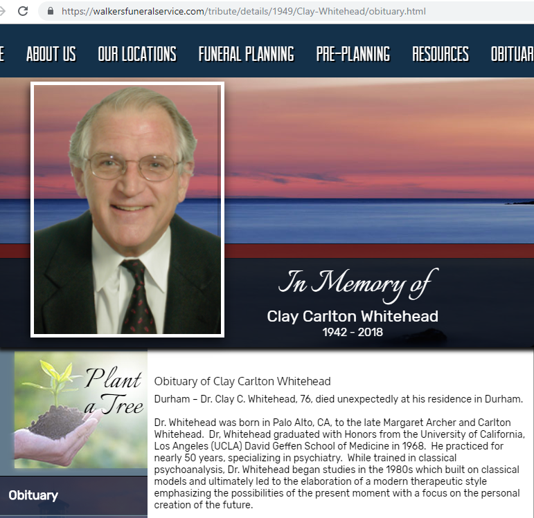 Whitehead, Clay -- Obituary 3