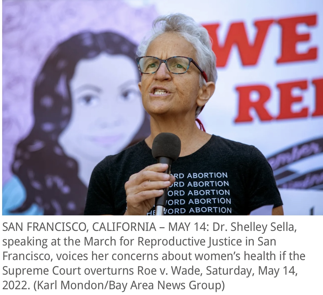 Shelley Sella speaking at March For Reproductive Justice in San Francisco, CA