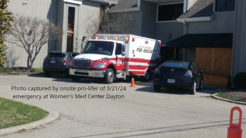 Women's Med Center Dayton 3/21/24 Post-Abortion Emergency -- Seizures 